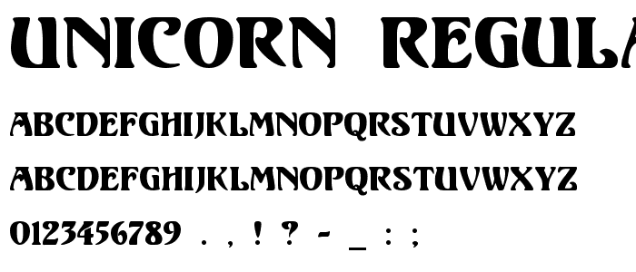 Unicorn Regular font